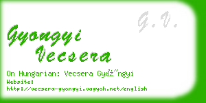 gyongyi vecsera business card